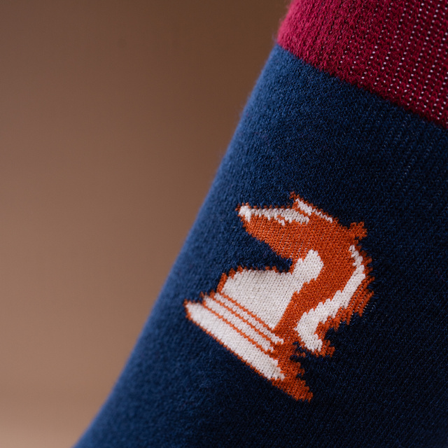 Socken mit Schach-Motiv 2er-Pack