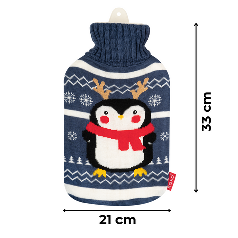 Pinguin Wärmflasche im Pullover lustiges Geschenk für Nikolaustag | Weihnachten