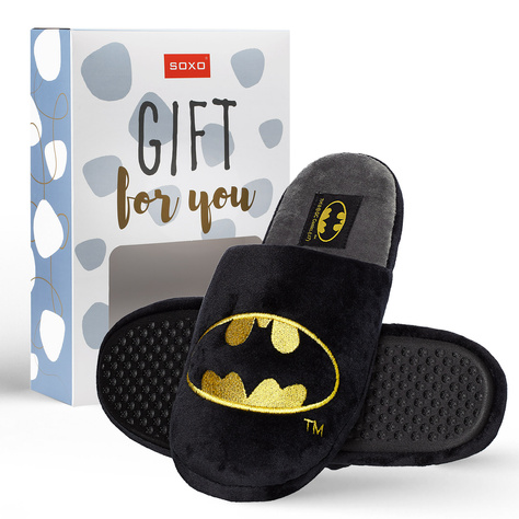 Herrenhausschuhe SOXO Batman DC Comics | in einer Geschenkbox