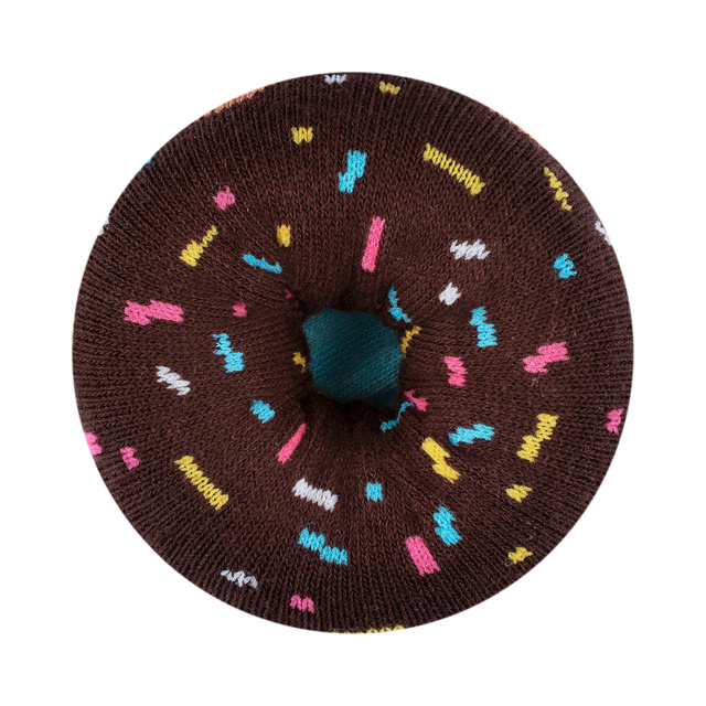 1 Paar von lustigen Socken mit Donutmotiv in einzigartiger Verpackung | Damensocken | SOXO