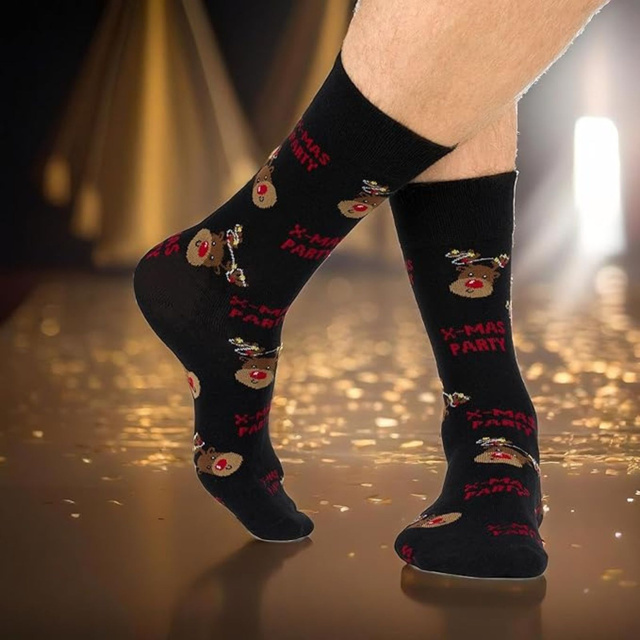 Set mit 2x Herrensocken + 2x Boxershorts mit Weihnachtsmotiv in einzigartiger Verpackung | SOXO