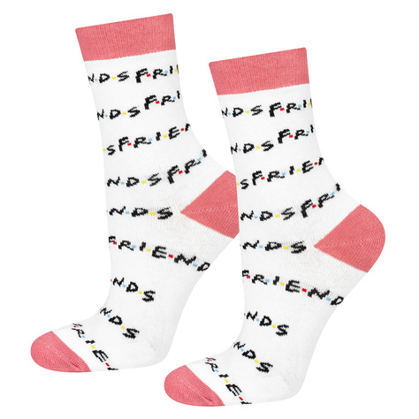 Set 2x SOXO Friends Damen-Slips und 3x Friends Damen-Socken | Geschenk für sie | rosa