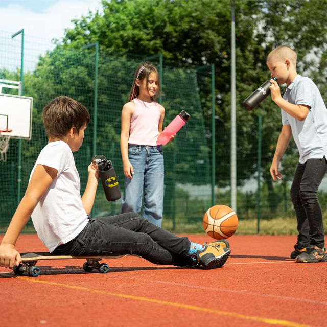 Wasserflasche 600 ml schwarz | langlebig und praktisch | Batman