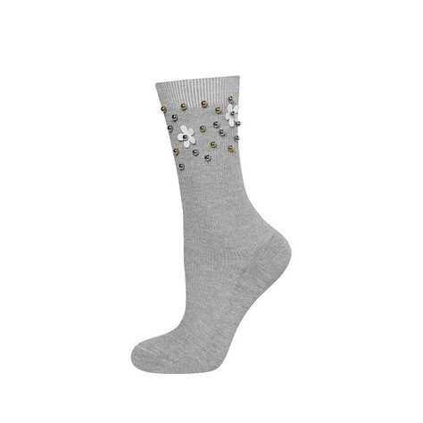 Klassische Damen Socken SOXO mit Perlen Baumwollen Geschenk