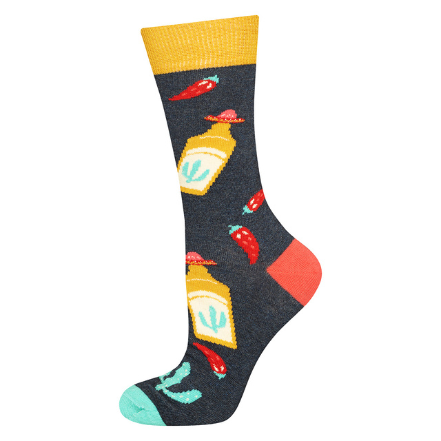 Set mit 2x bunten Herrensocken Pizzamotiv + Tequilamotiv | SOXO