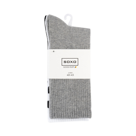 Bunte Set 3x Herrensocken SOXO GOOD STUFF Baumwollen Sport