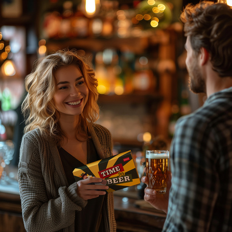 3 Paar von lustigen Socken mit Biermotiv in einzigartiger Verpackung | Herrensocken | SOXO