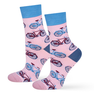 Socken mit Fahrrad-Motiv