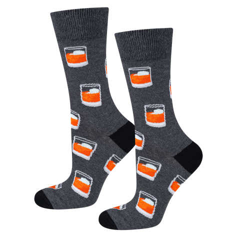 3 Paar von lustigen Socken mit Whiskymotiv in einzigartiger Verpackung | Herrensocken | SOXO