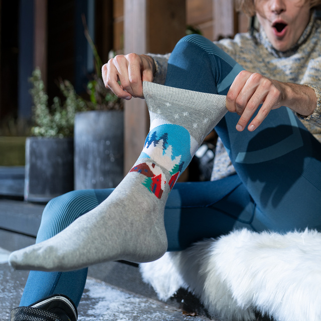 Socken mit Skifahren-Motiv 5er-Pack