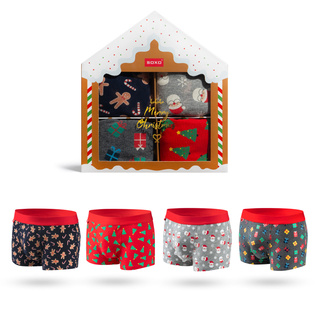 Boxershorts mit Weihnachts-Motiv 4er-Pack