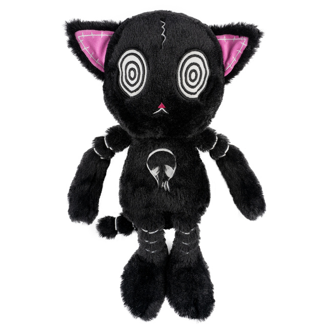 Gus Fink, schwarze Katze, Maskottchen HypnoCat Plushie Pal