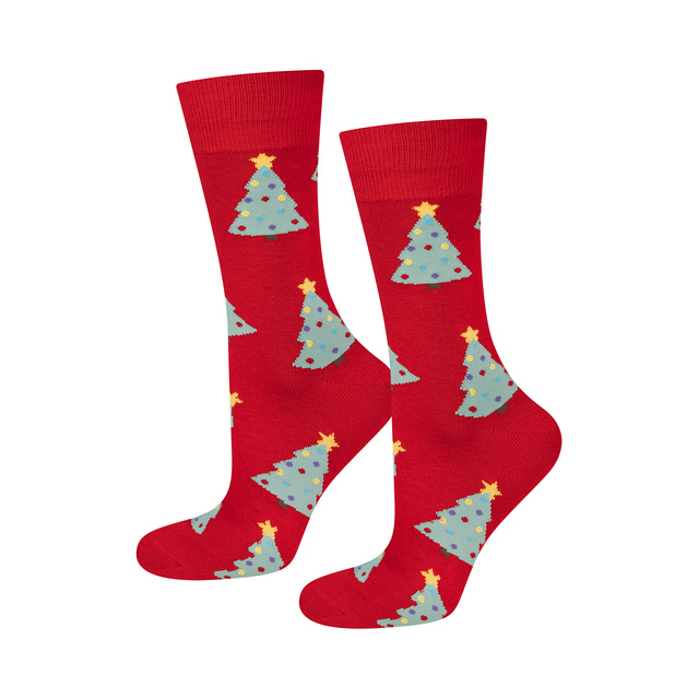 4 Paar von lustigen Socken mit Weihnachtsmotiv in einzigartiger Verpackung | Herrensocken | SOXO