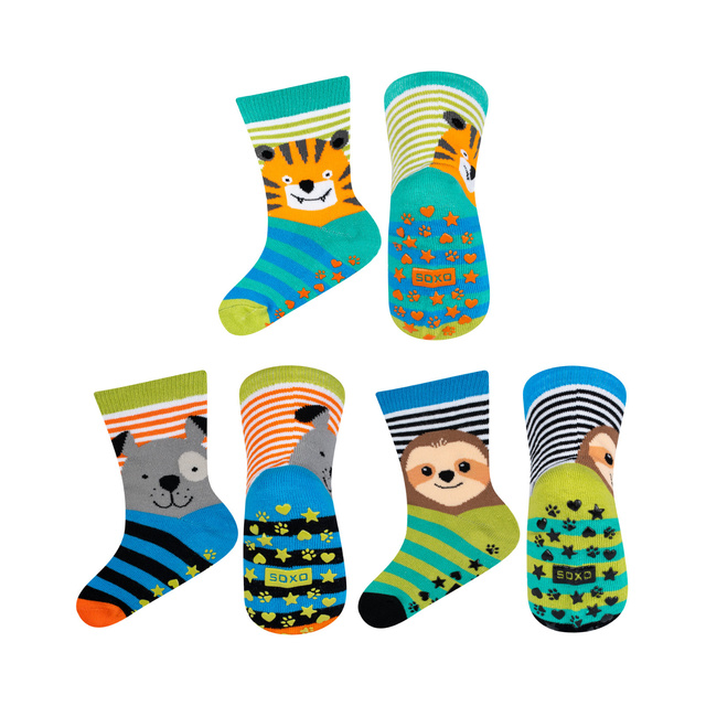 Set mit 3x Kindersocken mit Haustieren | SOXO