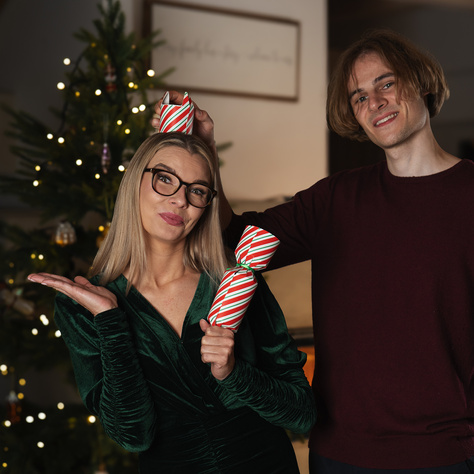 Herren- und Damen-Weihnachtssocken Soxo in der Verpackung