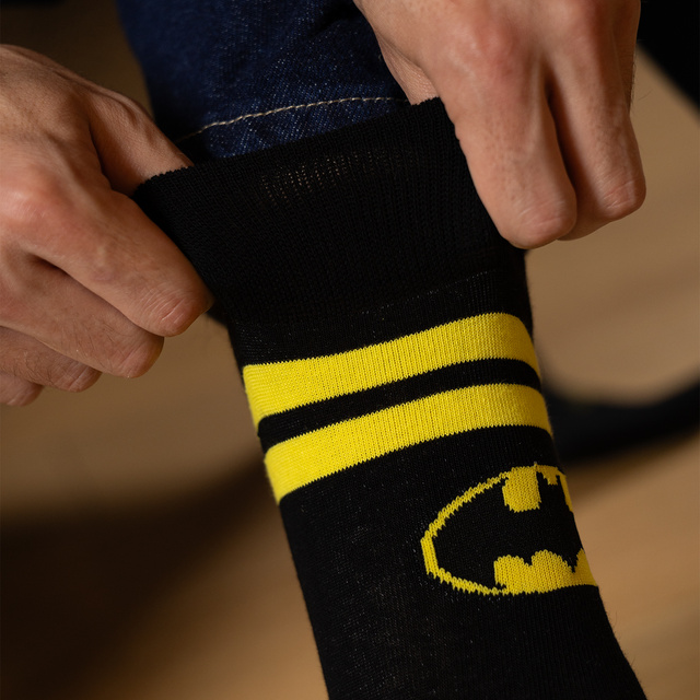 1 Paar von lustige Socken mit Batman DC Comics | Herrensocken | SOXO