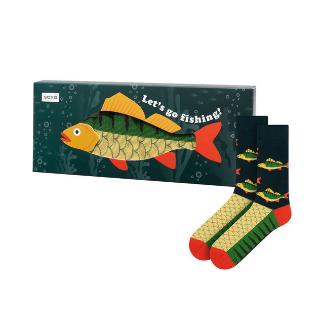 Socken mit Barsch-Motiv