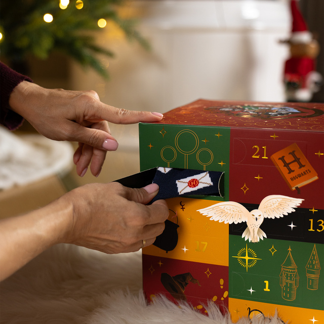 Harry-Potter-Socken-Geschenkbox 24er-Pack