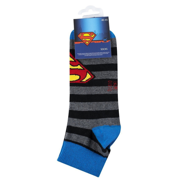 Set mit 2x lustigen lange Herrensocken + 2 Kurz Herrensocken | Superman DC COMICS | SOXO
