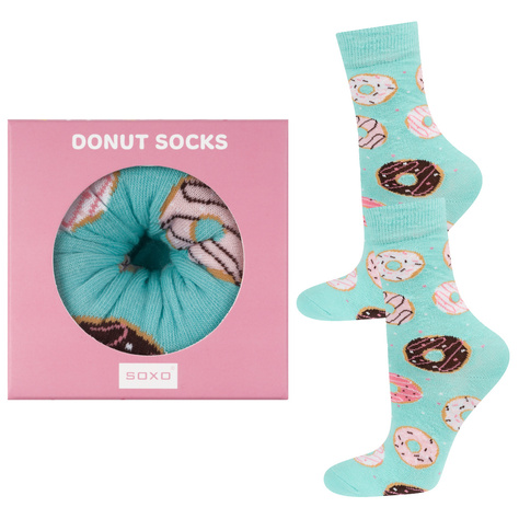 Bunte Frauensocken SOXO GOOD STUFF donut