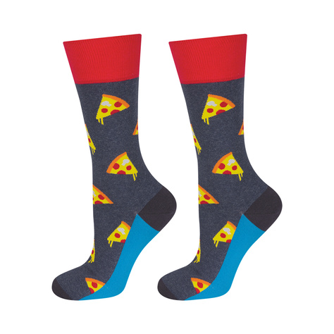 1 Paar von lustige Socken mit Pizza  | Herrensocken | SOXO