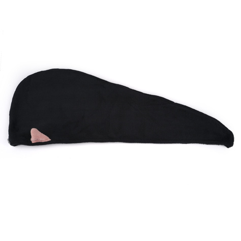 Badeturban Schwarze Katze | Handtuch | 60x25 cm | MOMO WAY 