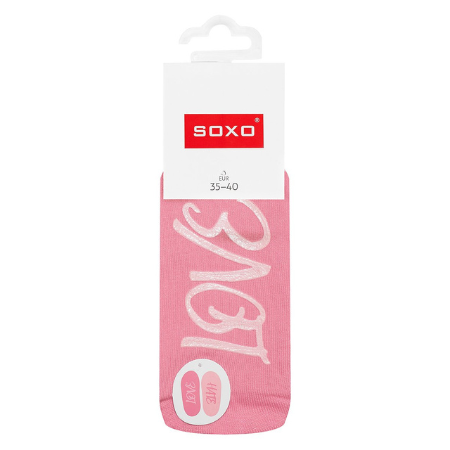 Bunte Damen lange Socken SOXO mit Untertiteln Baumwollen love 