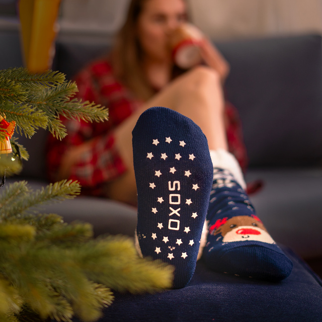 Socken mit Rentier-Motiv