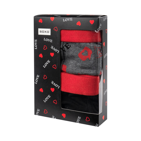 2 Paar von lustigen Boxershorts Geschenk für Valentinstag in einzigartiger Verpackung | SOXO