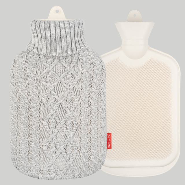 Wärmflasche mit Strickbezug 1,8 l