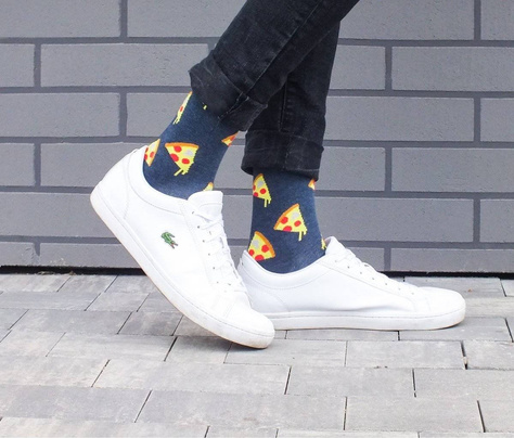 1 Paare von lustige Socken mit Pizza  | Herrensocken | SOXO