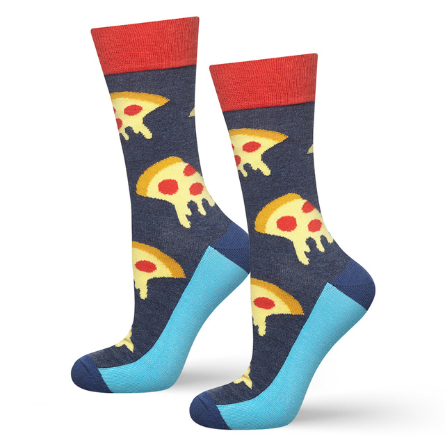 1 Paare von lustigen Socken mit Pizzamotive | Herensocken | SOXO