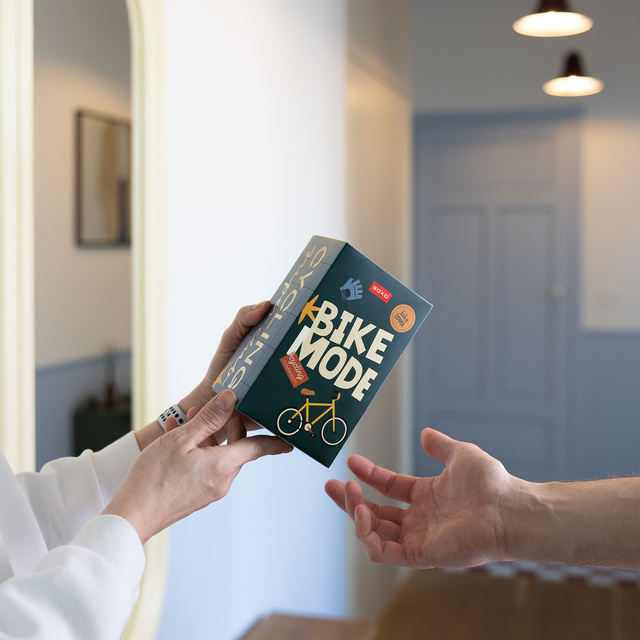 Geschenkset Socken Fahrrad + Thermobecher