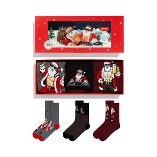 Socken mit Frecher Weihnachtsmann DJ 3er-Pack
