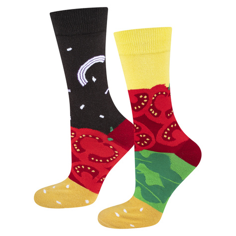 Bunte Set 2x Herrensocken SOXO Hamburger und Bier