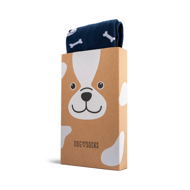1 Paar von lustigen Socken mit Hundmotiv in einzigartiger Verpackung | Damen-/Herrensocken | SOXO