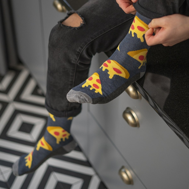 Socken mit Pizza-Motiv 4er-Pack
