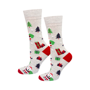 1 Paar von lustigen Socken mit Weihnachtenmotiv in einzigartiger Verpackung | Damen-/Herrensocken | SOXO