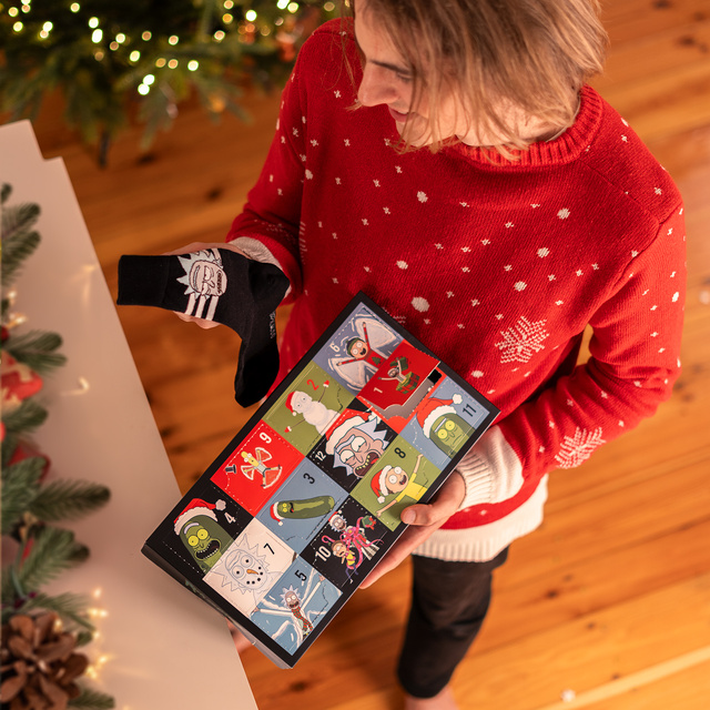 Adventskalender mit Socken Rick and Morty 6er-Pack