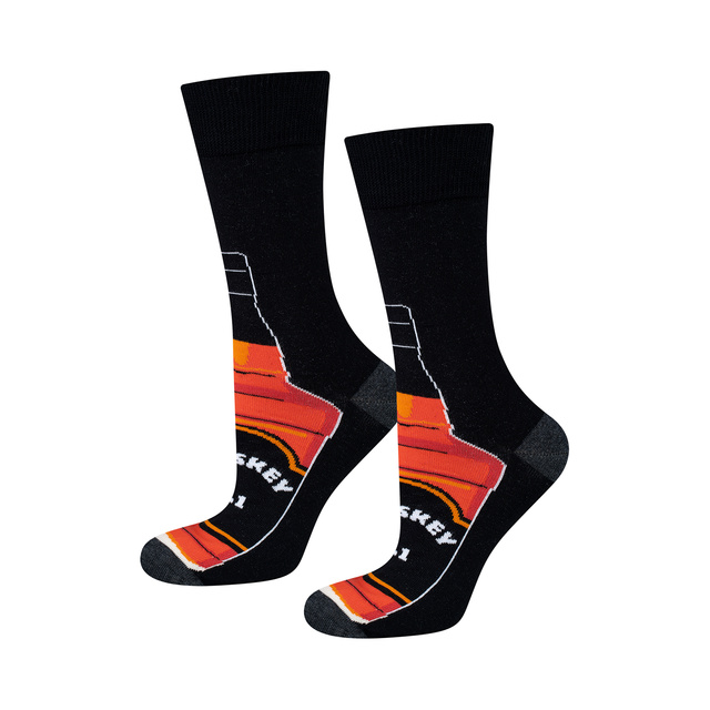 3 Paar von lustigen Socken mit Whiskymotiv in einzigartiger Verpackung | Herrensocken | SOXO