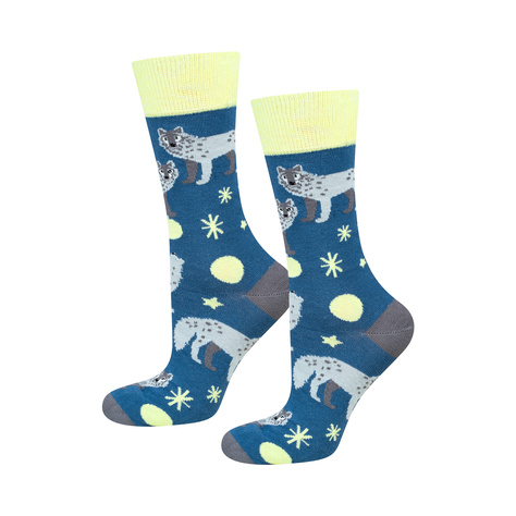 1 Paar von lustige Socken mit Wolf | Herrensocken | SOXO