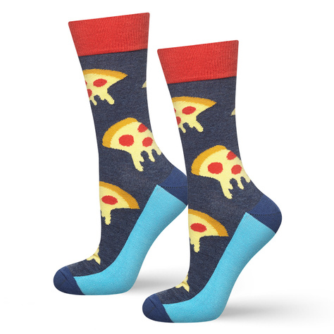 1 Paare von lustigen Socken mit Pizzamotive | Herensocken | SOXO