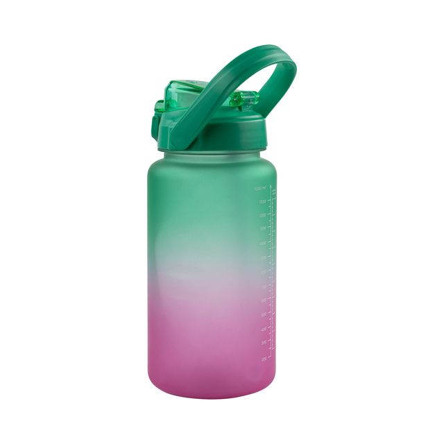 Wasserflasche 1500 ml grün-rosa | BPA free 