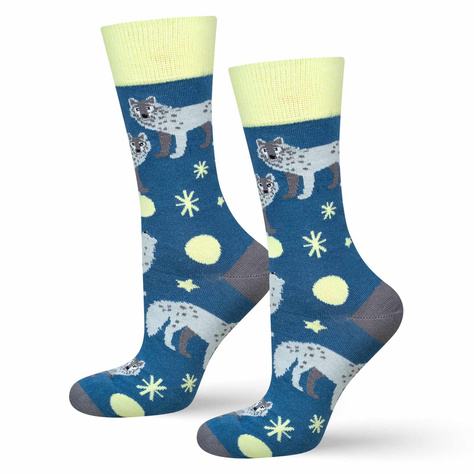 1 Paar von lustige Socken mit Wolf | Herrensocken | SOXO