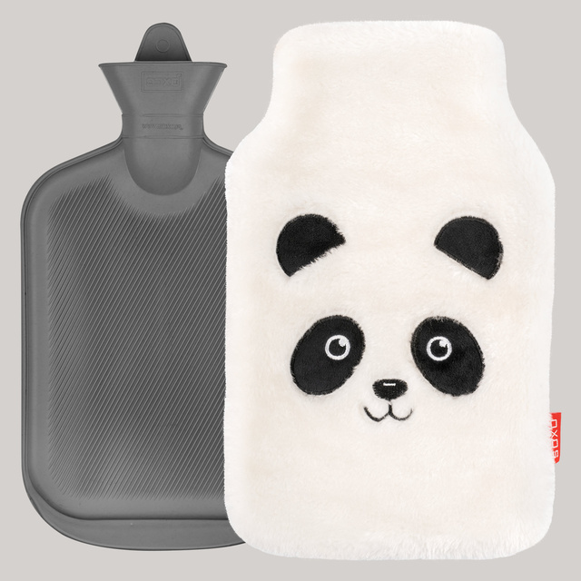 Wärmflasche Panda SOXO grau 1,8 L
