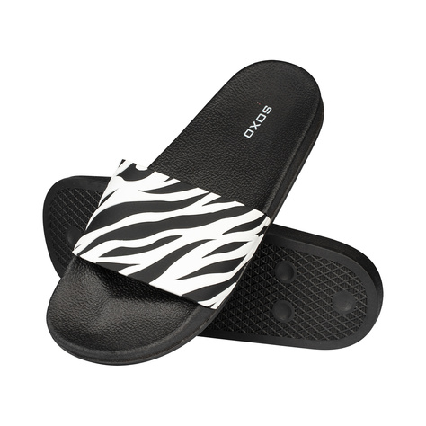 SOXO Strand Latschen unisex | Zebra Muster