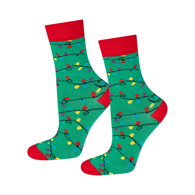 4 Paar von lustigen Socken mit Weihnachtsmotiv in einzigartiger Verpackung | Damensocken | SOXO