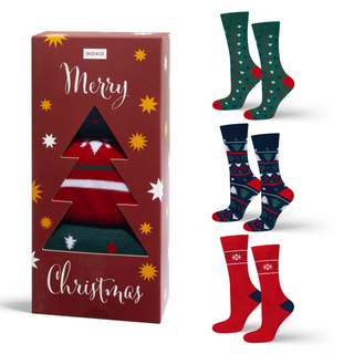 Socken mit Weihnachts-Motiv 3er-Pack