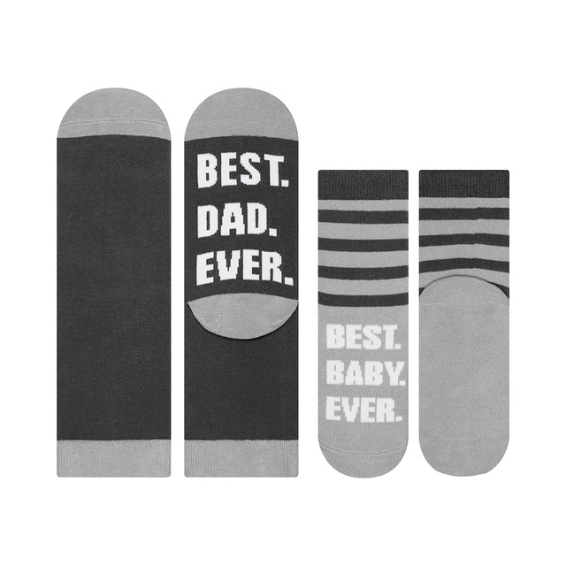 Bunte Set Socken für Vater und Kind SOXO Baumwollen Geschenk 