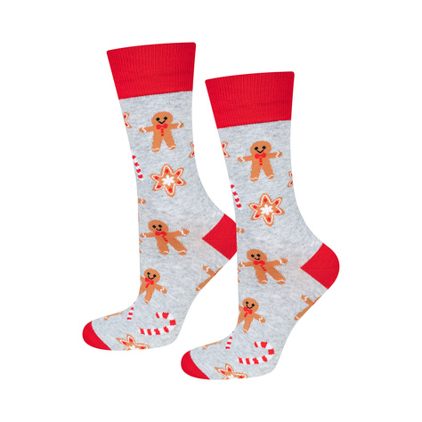 4 Paare von lustigen Socken mit Weihnachtsmotiv in einzigartiger Verpackung | Herrensocken | SOXO